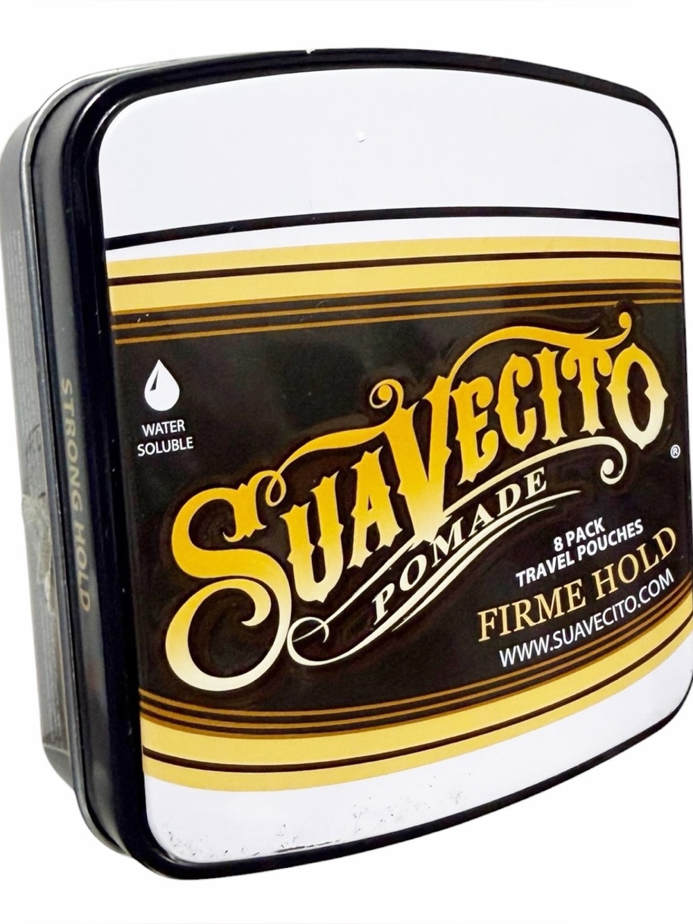 SUAVECITO Pomade 8 Pack Firm Hold Travel Pouches in Tin - NEW